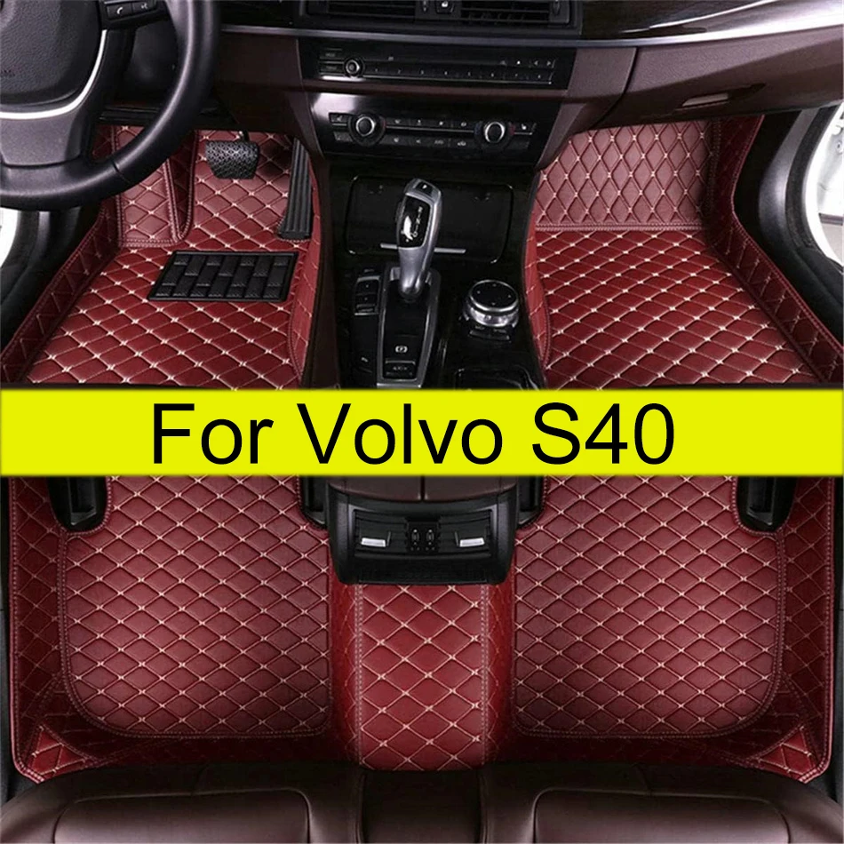 

Car Floor Mats For Volvo S40 2006 2007 2008 2009 2010 2011 2012 Custom Foot Pads Automobile Carpet Cover Interior Accessories