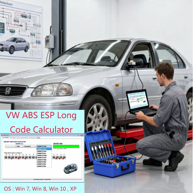 

Для VW ABS ESP Long Code Calculator Helper MK60EC1 ABS ESP Программное обеспечение Long Code Calculator + неограниченное включение + установка видео