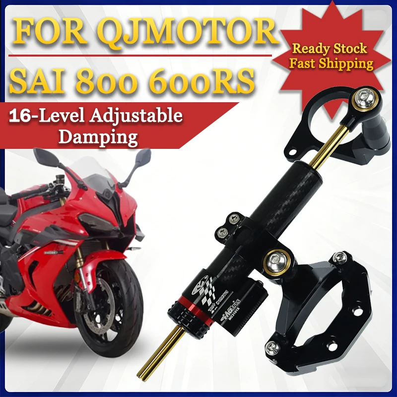 jsmt-for-qjmotor-sai800-600rs-16-level-adjustable-cnc-aluminum-top-mount-steering-damper-stabilizer-bracket-kit