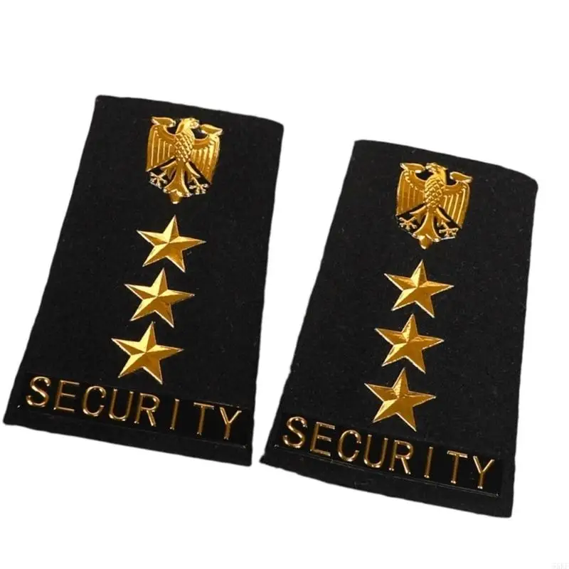 Security Officer Uniform Shoulder Epaulettes Sewing On Cloth Epaulets For Sewing 55KF