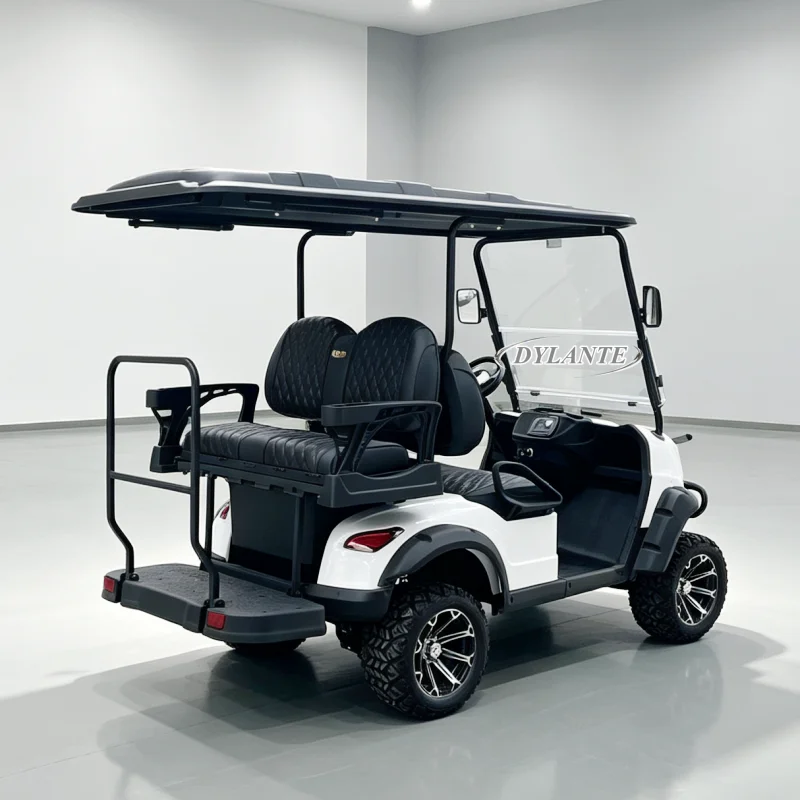 4 Seater Off Road Electric Golf Cart Heavy Duty Shock Absorber Electric Sightseeing Buggy For Park Patrol