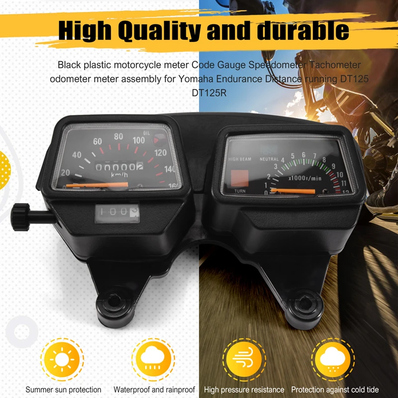 Motorcycle Gauges Cluster Speedometer Tachometer For Yamaha Enduro DT125 DT125R Speedometer DT 125 125R