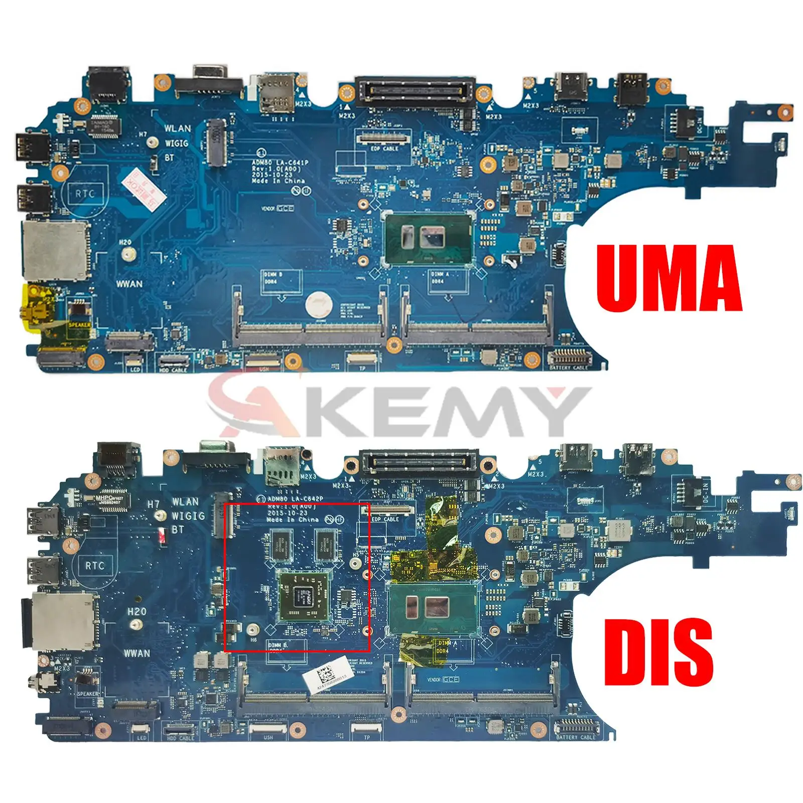 LA-C641P для Dell Latitude 15 E5570 материнская плата для ноутбука I3 I5 I7 CPU 100% протестированная CY