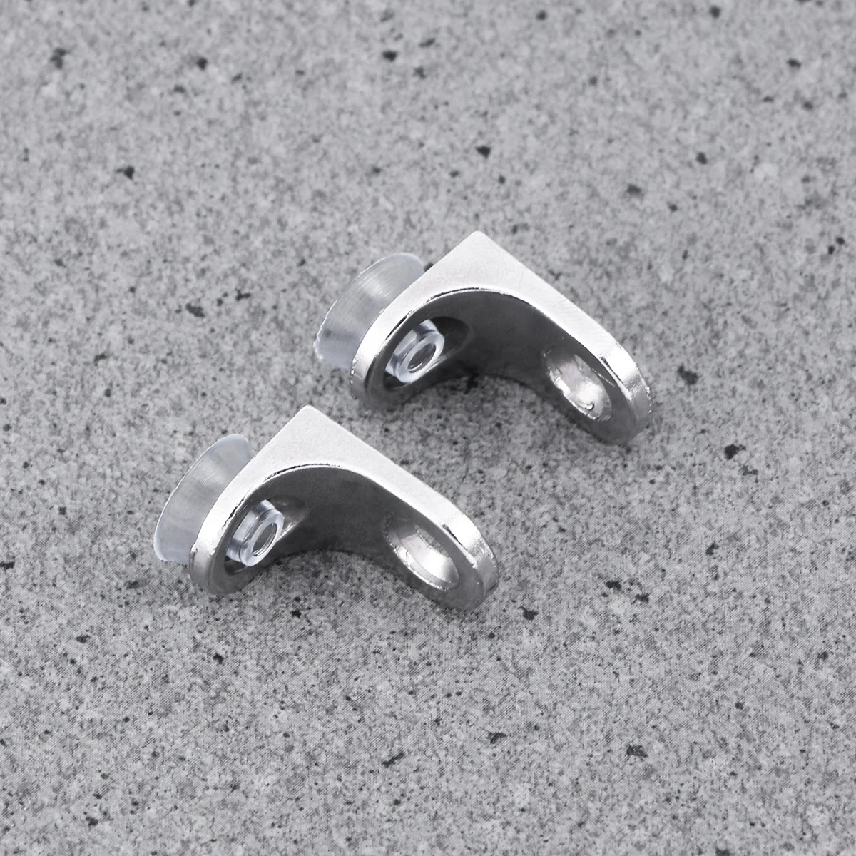 

20 pcs Glass Shelf Supports Zinc Alloy Shelf Brackets For Cabinet Bookcase Wood Glass Shelves Suction Cups Included Silver