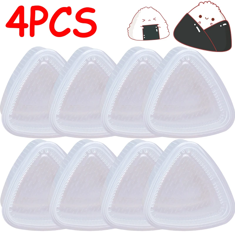 

4/1PCS Triangle Rice Ball Molds Press Sushi Maker Triangle Mould Japanese Onigiri Rice Ball Bento Gadget Kitchen Accessories