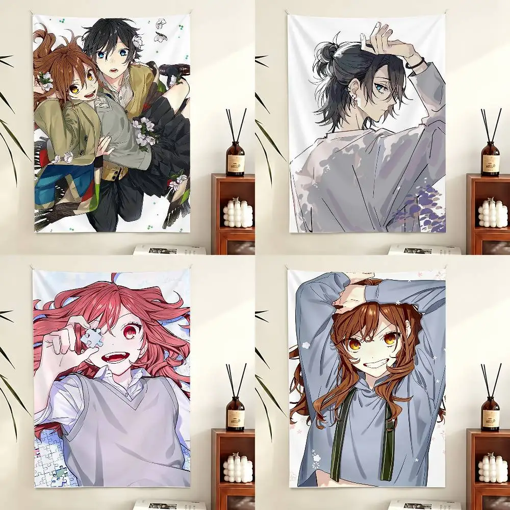 

Anime H-Horimiya Flags Wall Hanging Background Art Banner for Bedroom Home Outdoor Decor