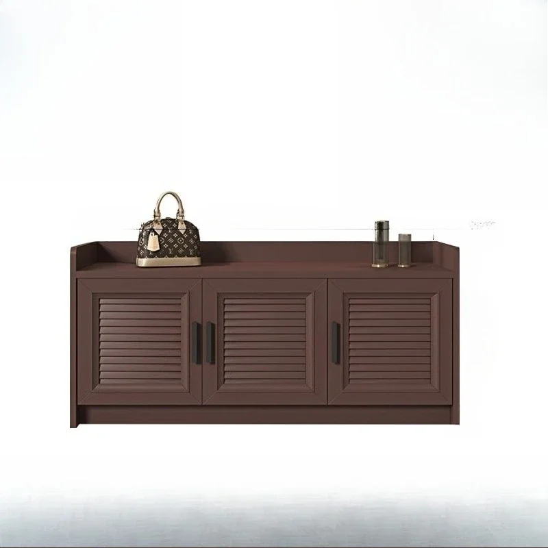 

outdoor aluminum alloy door household shoe cabinet sitting outside the corridor integrated storage