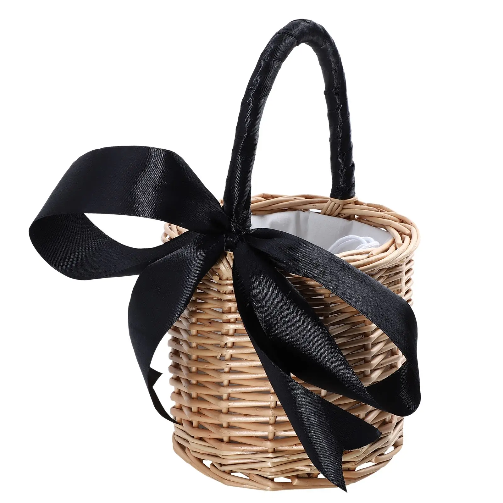 

Red Storage Basket Handwoven Wicker Baskets for Bottle Home Decor Picnic Container Storage Solution Woven Basket