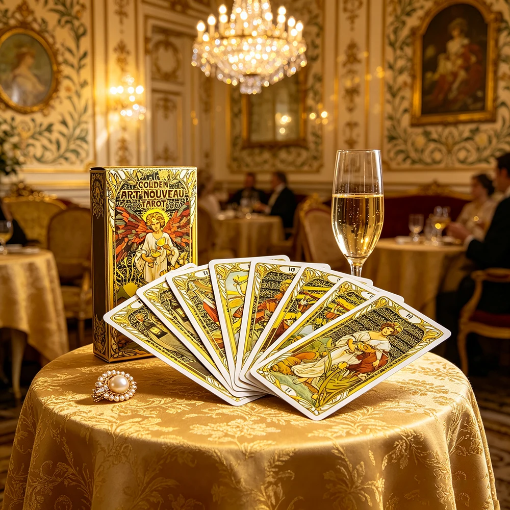 Gouden Art Nouveau Tarotkaarte - Board Game Oracle recensie en prijs