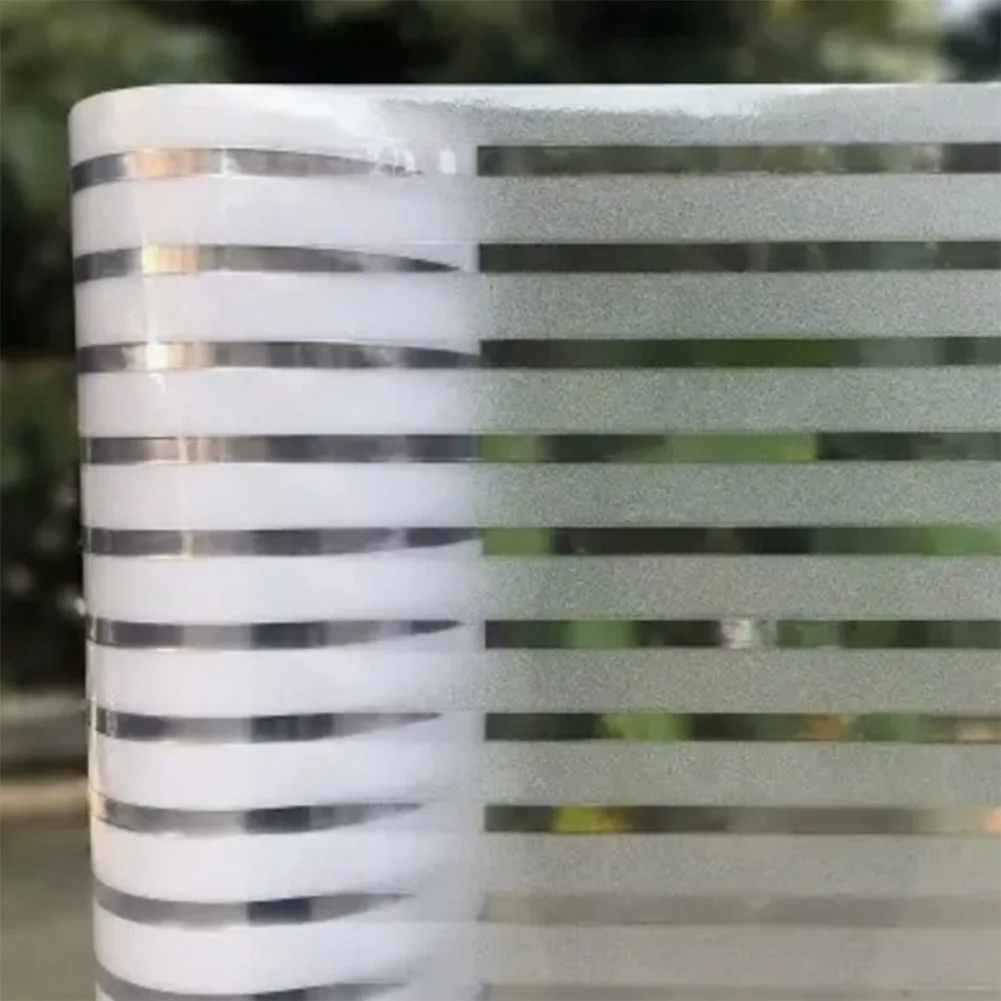 Modern Glass Decal Frosted Stripe Window Film Stripe Pattern Design Easy To Apply And Remove Smooth Glass Adhesion