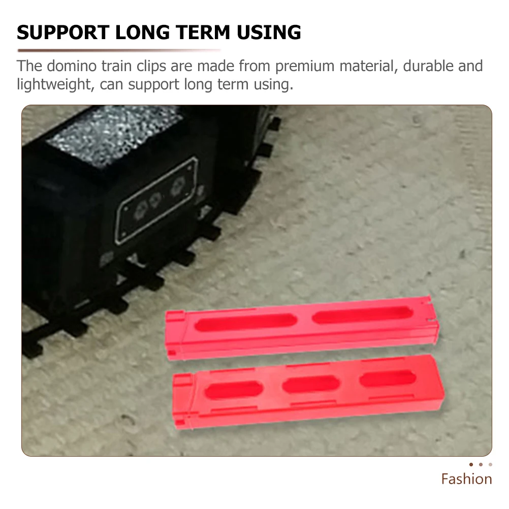 3pcs Domino Train Accessories Plastic Extension Clip Kids Toys DIY Plaything Toddler Automatic Dispenser