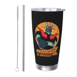 Mazinger Z Goldorak Actarus Tumbler próżniowo izolowany filiżanki do kawy Anime ze słomką kubek Z podwójną ścianką butelką wody, 20oz