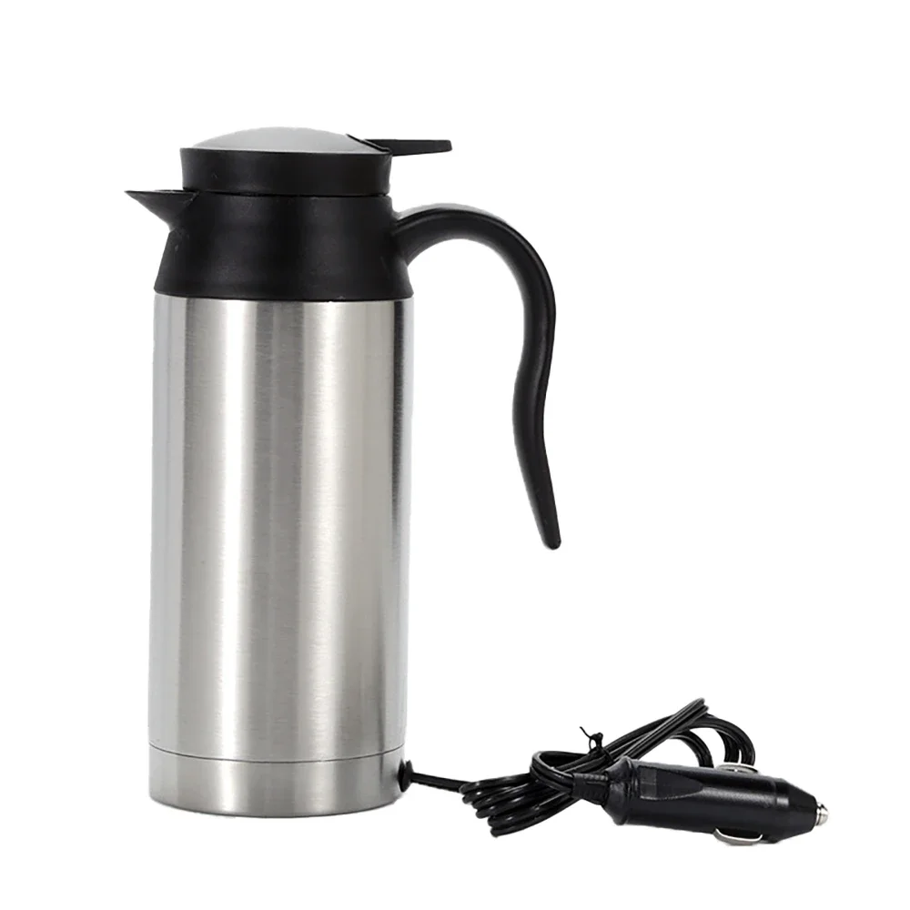 12V/24V Electric Heating Cup Kettle Stainless Steel Water Heater Bottle 750ML / 1200ML Auto Shut Off Fast Boiling Kettle