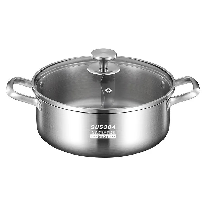 

YJQ stainless steel mandarin duck hot pot thickened flat bottom commercial special soup pot