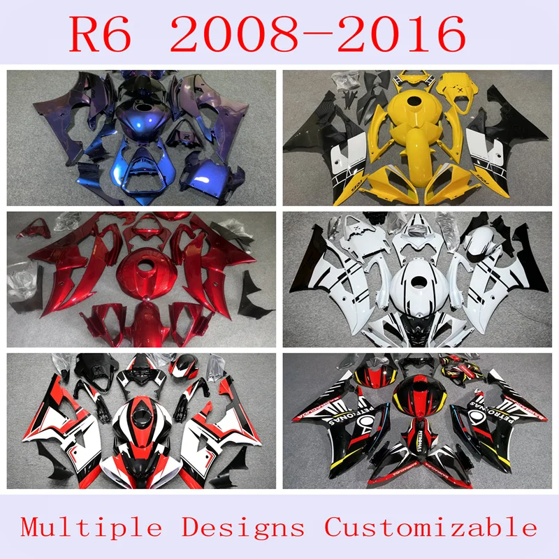 Gift new ABS cowling kit for Yamaha R6 2008 09 10 11 12 13 14 15 2016 car accessories with fuel tank cover can be customized