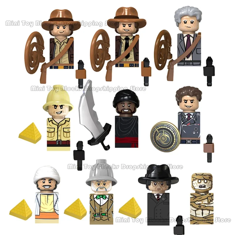 Tv-Blokken Tv6301 Indiana Jones Professor Henry Jones Mummies Films Anime Bakstenen Poppen Mini Actie Speelgoed Figuren Bouwstenen