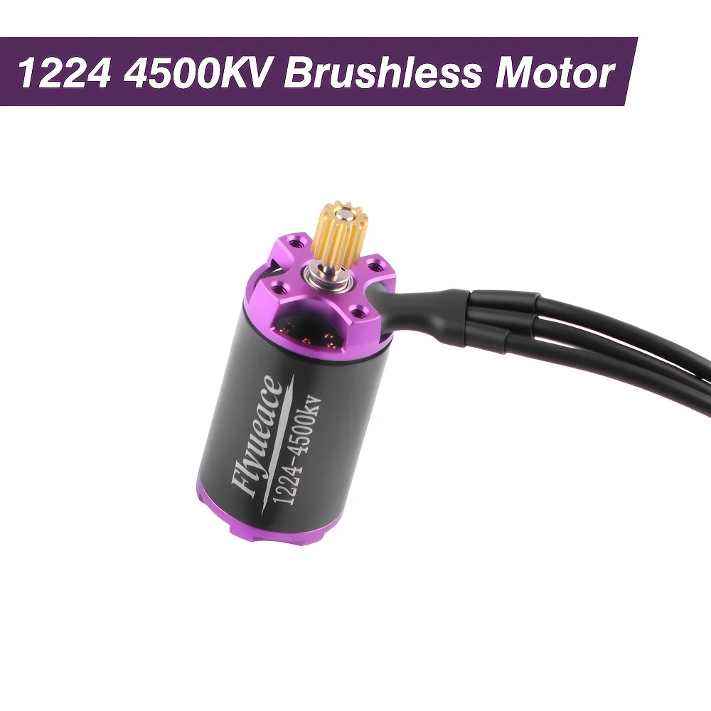 EPINON 1224 4500KV Brushless Outrunner Motor & 30A Brushless ESC for Axial SCX24 1/24 RC Crawler Car