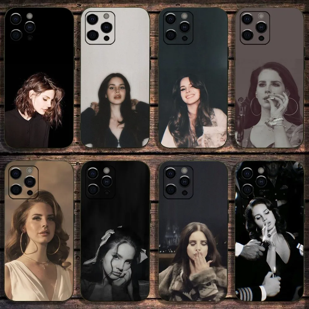 L-Lana D-Del Rey Singer Phone Case For Apple iPhone 15,14,13,12,11,Pro,X,XS,Max,XR,Plus,Mini Soft Black Cover