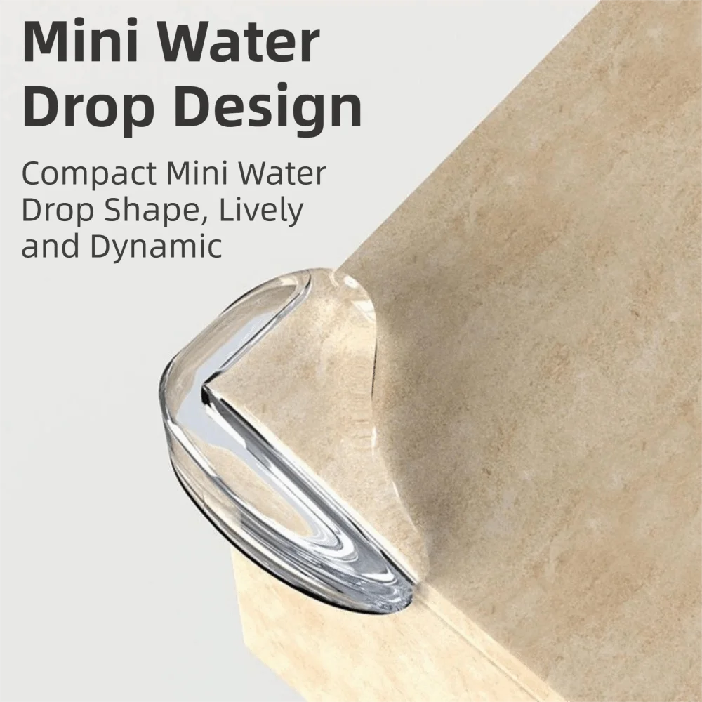 10 Stück transparente Möbeleckenschutz, vorgeklebte, selbstklebende, weiche Eckenschutz, kein Geruch, schützende Kanten, Sicherheitsstoßstangen