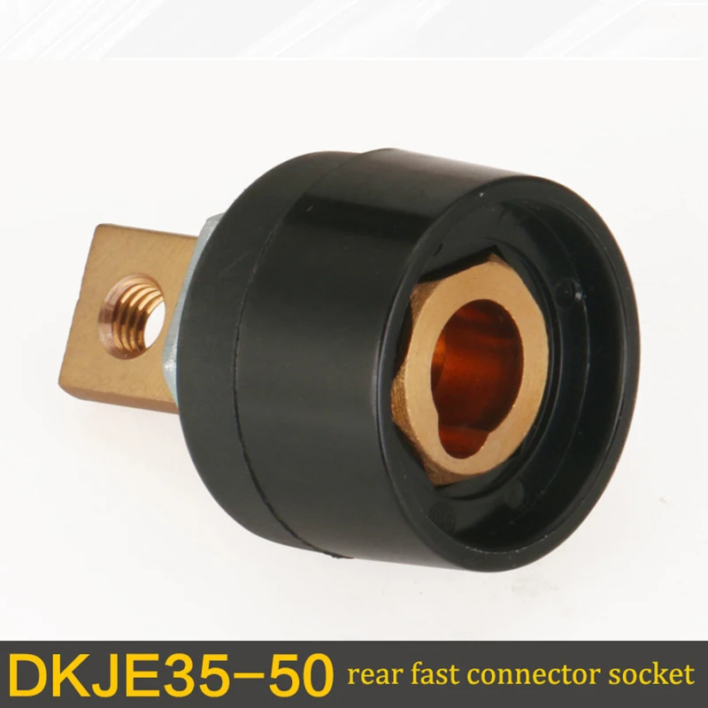 Single Plate European Front Rear Plate Fast Connector Socket DKJE10-25 35-50 Welding Handle Connector Socket Inverter Accessorie