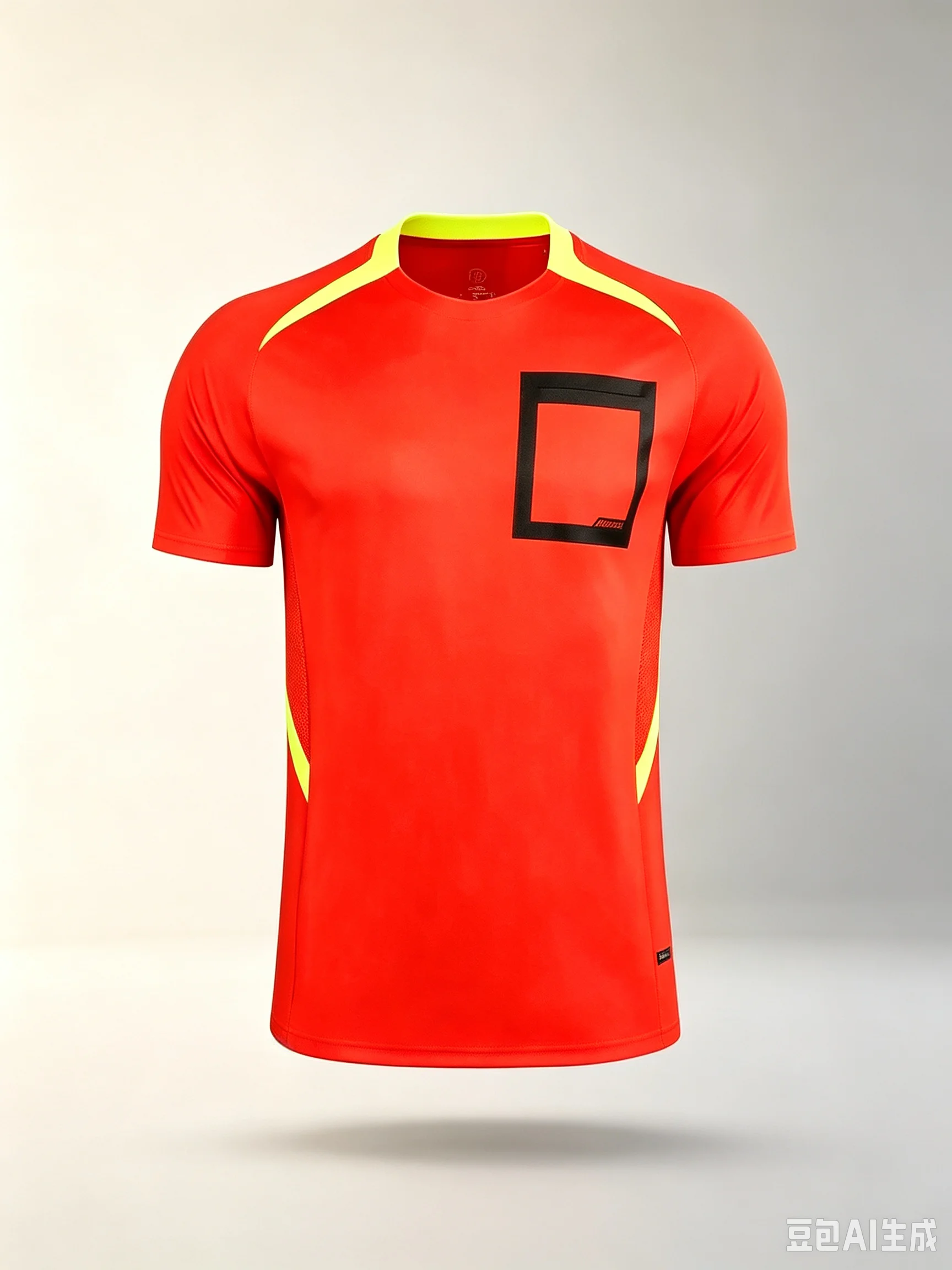 RETRO SOCCER REFEREE JERSEY (ADULT & CHILD) – CREW NECK, FLUORESCENT GREEN WITH COLOR-BLOCK & FAUX POCKET DESIGN – 2026 KIDS