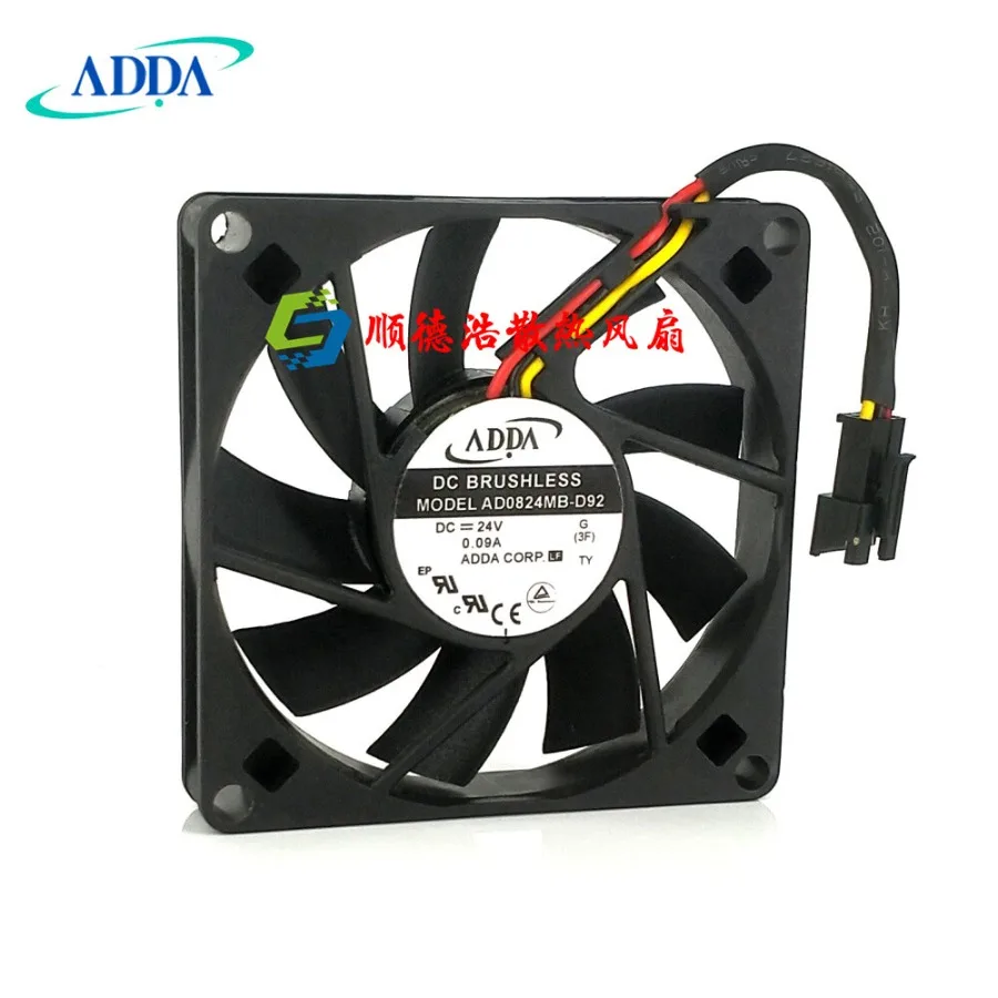 1pcs for ADDA AD0824MB-D92 8cm DC24V 0.09A 3-wire cooling fan