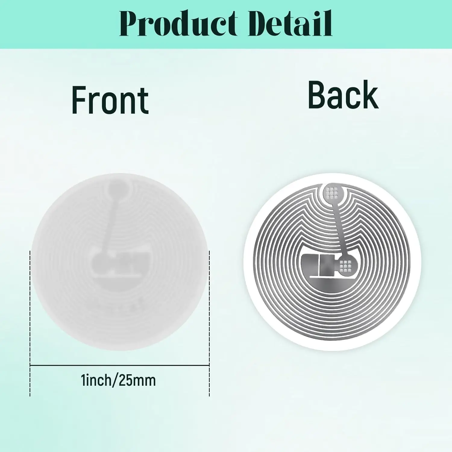 F08  M1 Classic 1K Tags RFID Stickers NFC Tags, Smart M1 ISO 14443A 13.56 MHz M1 1K MF1 Self-Adhesive