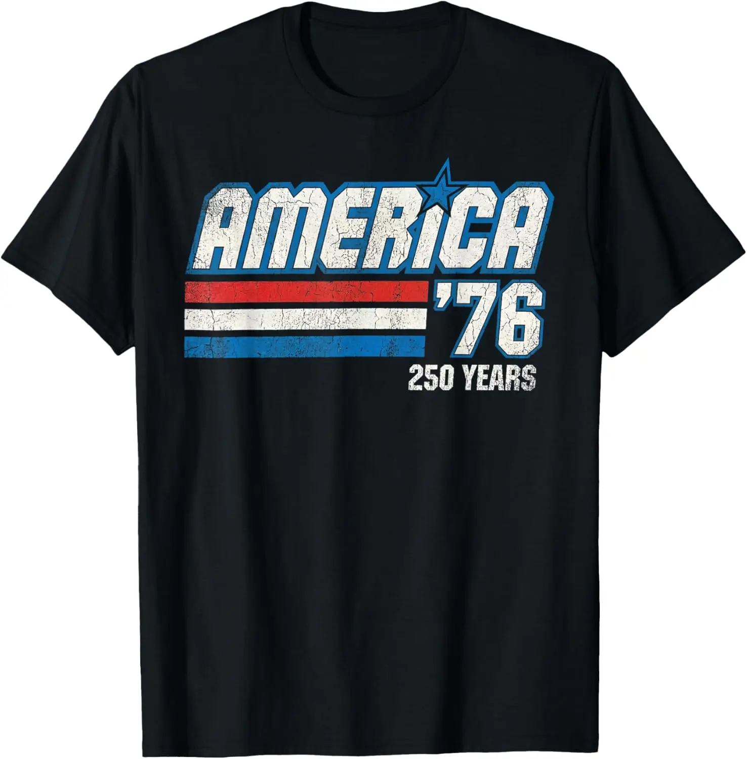 America Retro 250 Anniversary 250Th USA Merchandise Freedom T-Shirt 100% Cotton Trendy Y2K Short-Sleeve Tee – Soft,