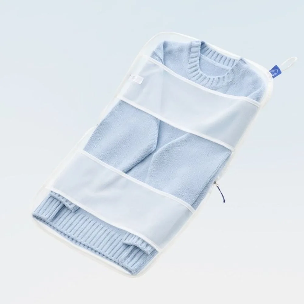 Portable Anti-deformation Sweater Laundry Bag Fine Mesh Reusable Washing Machine Pouch Folding Zipper Closure Storage Bag