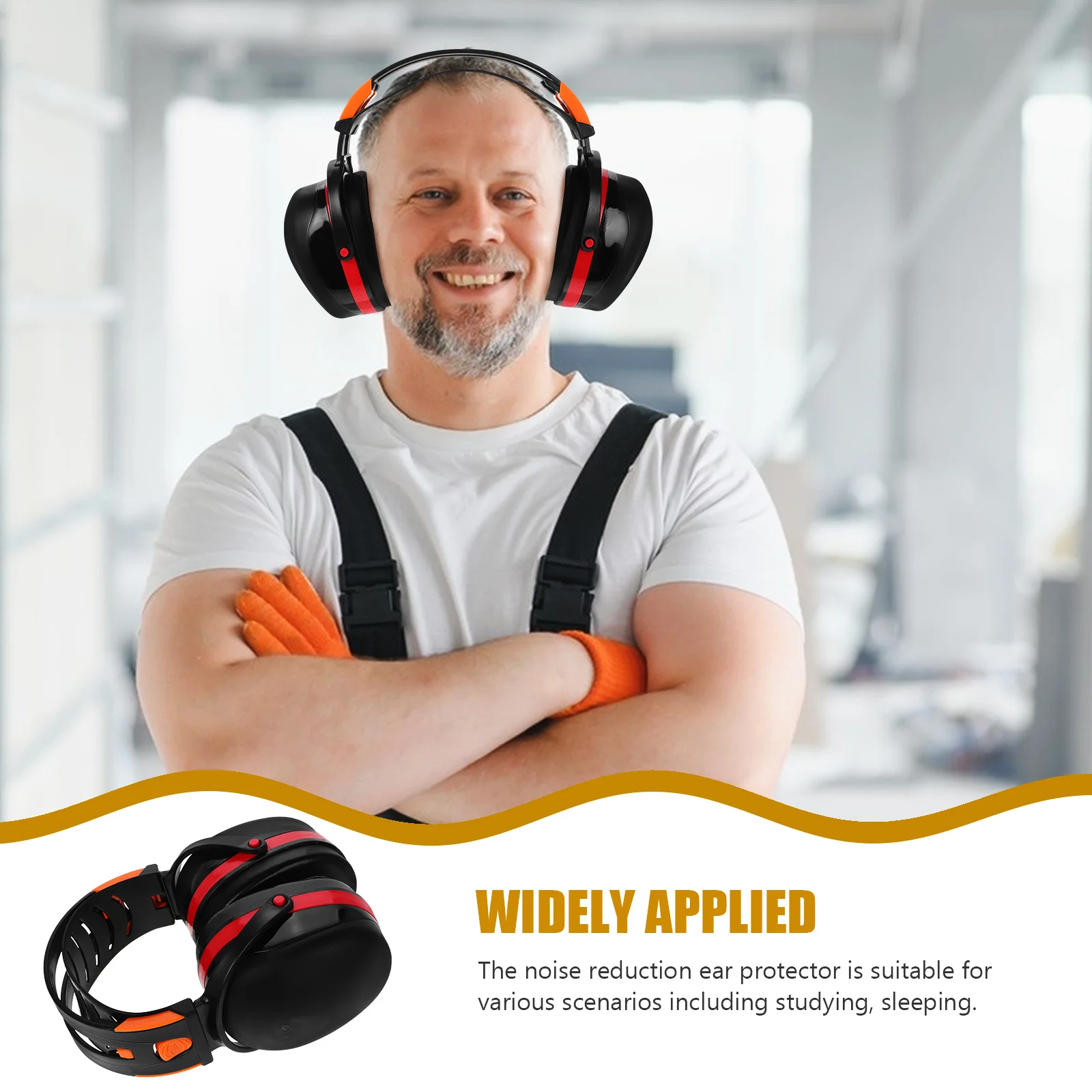 1 paio di cuffie antirumore con riduzione del rumore, cuffie per dormire, studiare, tiratori industriali, protezioni per le orecchie di sicurezza