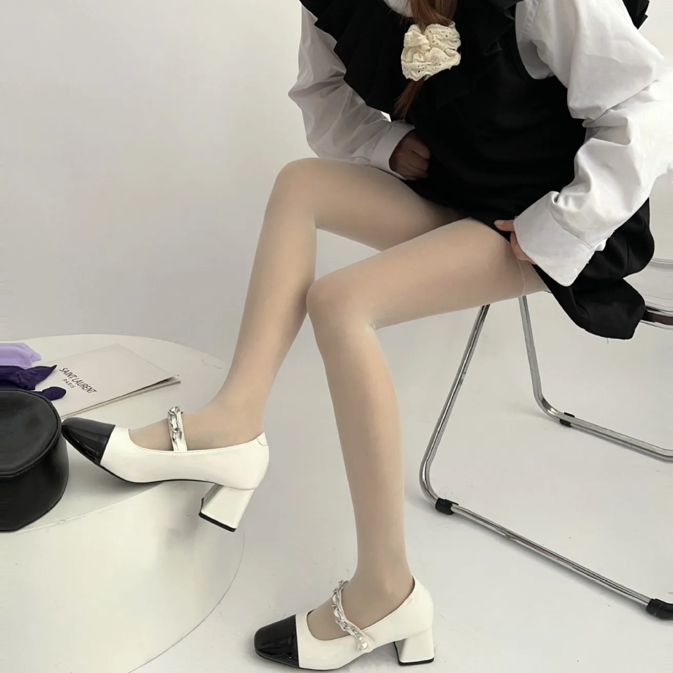 الربيع الصيف لون الحلوى المخملية رقيقة انظر من خلال مثير الساخن فتاة قاعدة جوارب الحرير جوارب طويلة ملونة النساء الجوارب