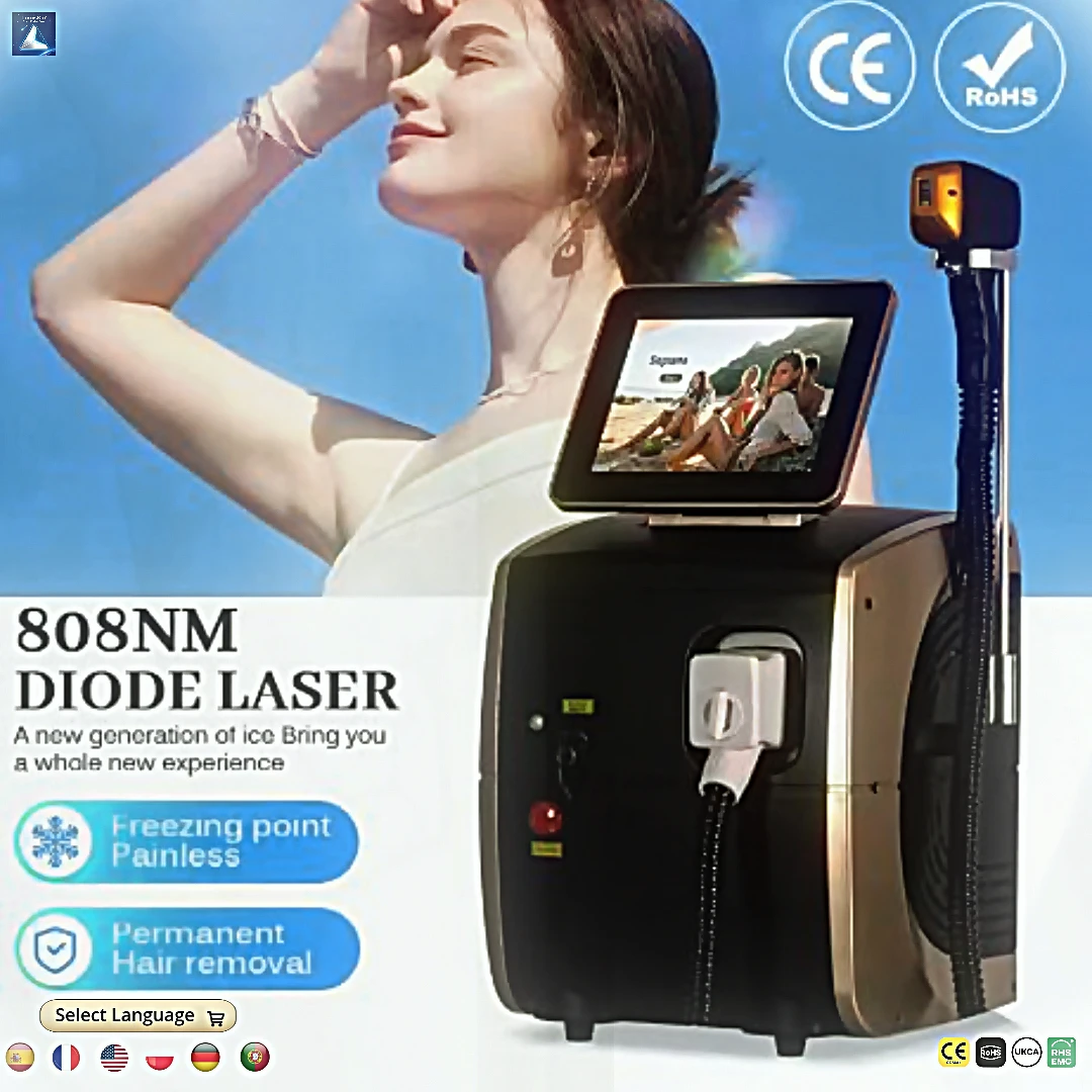 

Диодная лазерная эпиляция для женщин - постоянное безболезненное устройство для домашнего использования, быстрое эффективное устройство для тела, лица, ног, подмышек, линии бикини