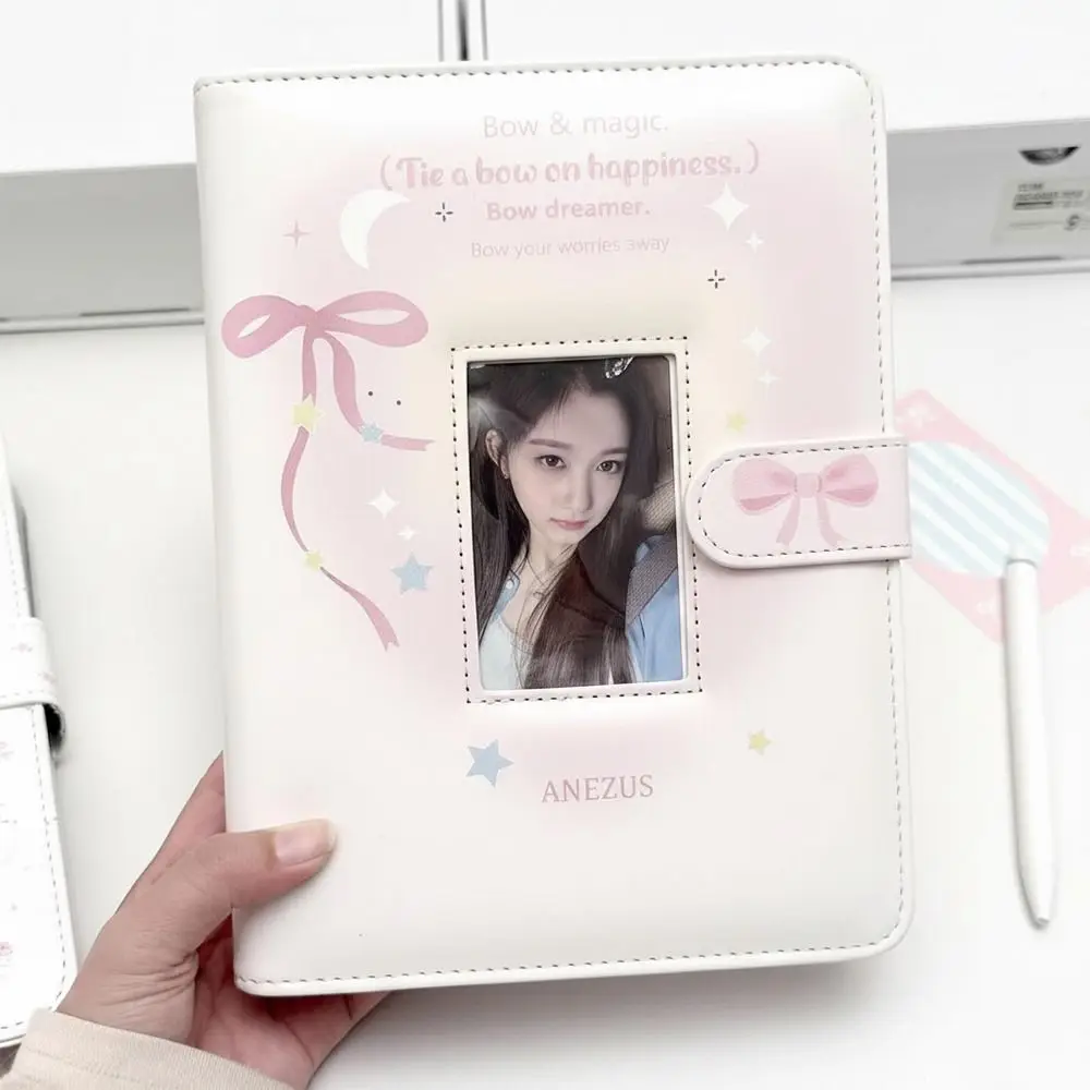1pc High Quality PU Photo Card Binder A5 Bow Star Patterns Photo Album Loose-leaf Collectible Album Collectibles