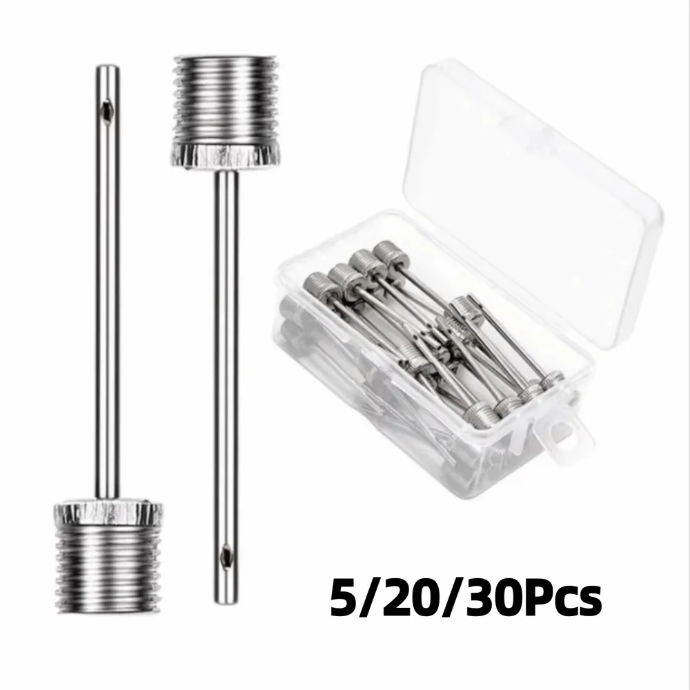 5/20/30 pz Adattatori Pompa di Aria Palla Gonfiabile Ago Multi-Funzione con Foro Adattatore Palla Sportiva Pompa di Gonfiaggio Ago Ugello