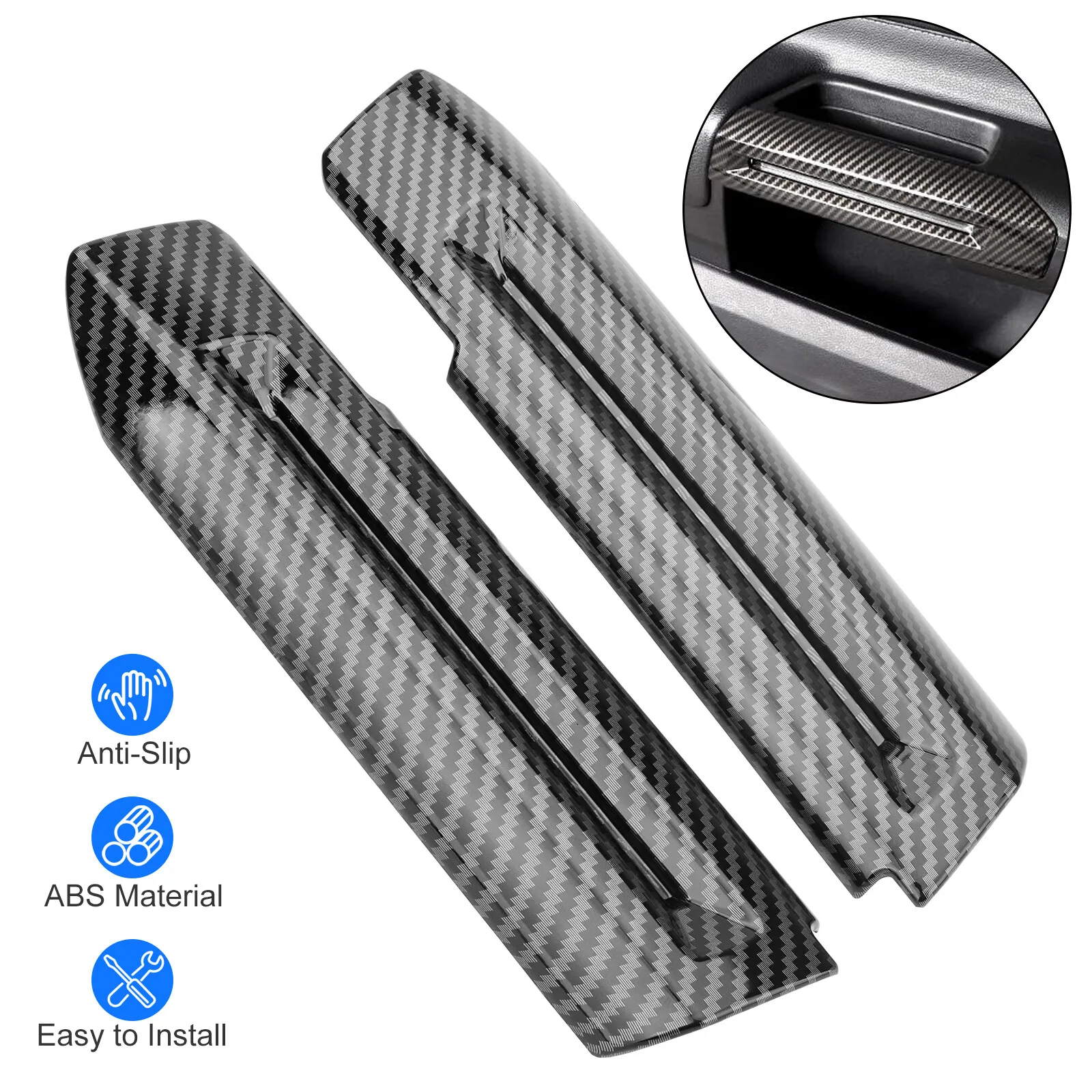 

Для Ford Mustang 2015-2024 углеродное волокно, внутренняя дверь, подлокотник, декоративная накладка