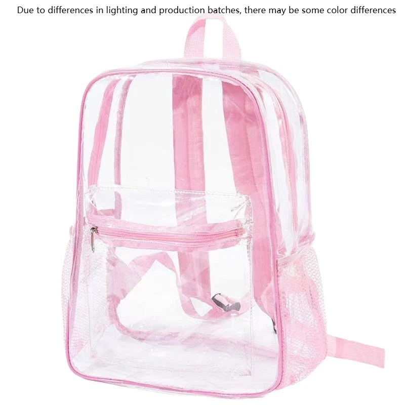 For Travel School Storage Backbags Small Clear Backpack Transparent PVC Backpack Summer Waterproof Beach Cell Phone Bag