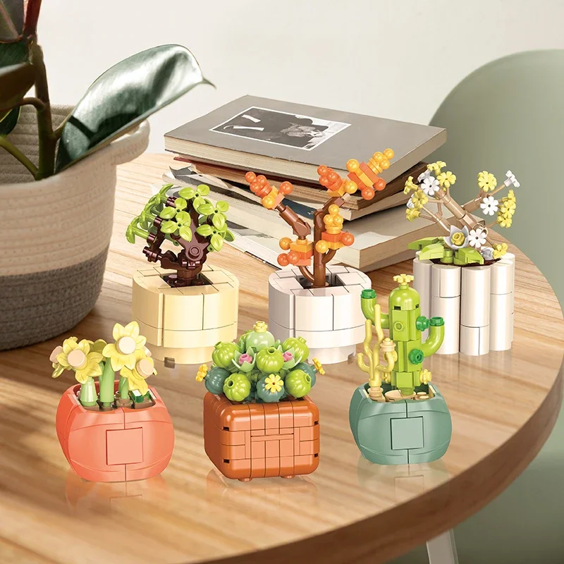 Anlage Ornament Pflanzen Verschiedene Von Einrichtungs Modell Bausteine Ziegel Nette Desktop Dekoration Sets Spielzeug Für Kinder Geschenke