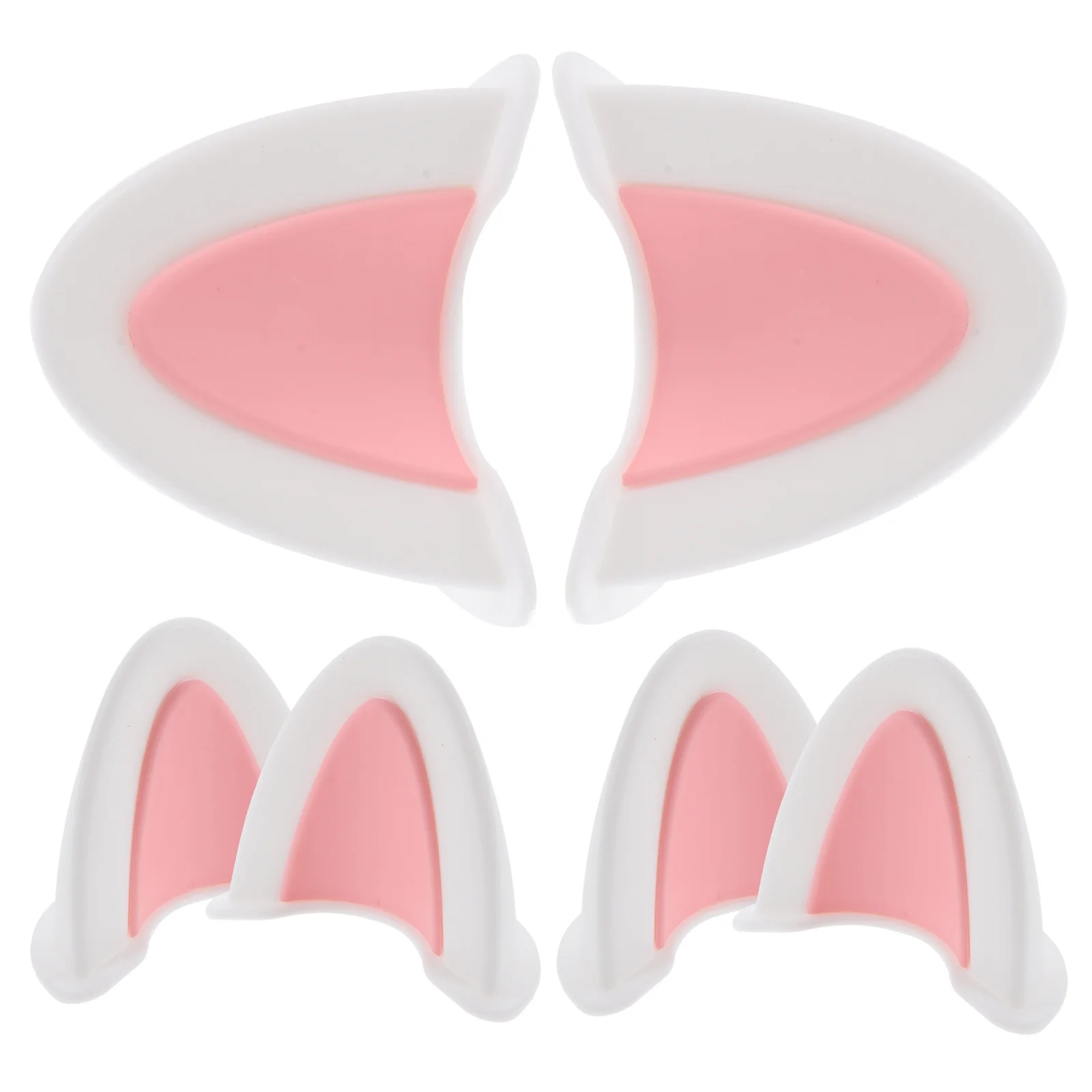 3Pairs Cat Ears Decorations Motorbike Adornment Unique Style Durable ABS Material Easy to Install Accessories