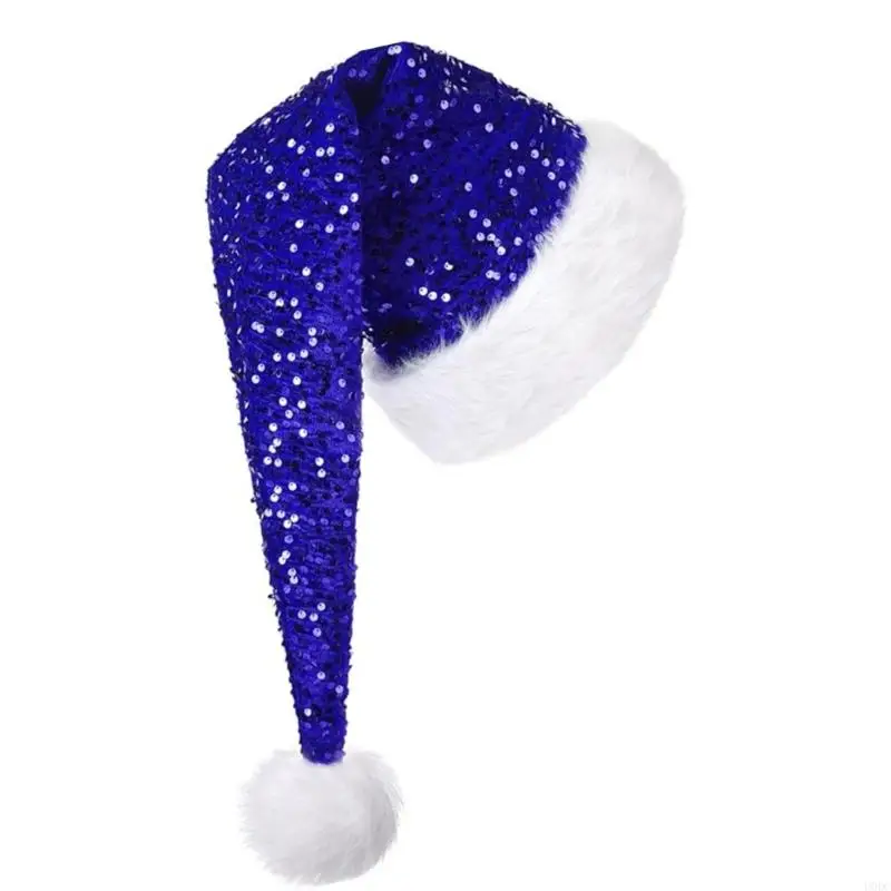 Thickened Glitters Knitted Hats Sequins Decoration Warm Thermals Lining for Various Ages Cold Weather Holiday Accessory Y166