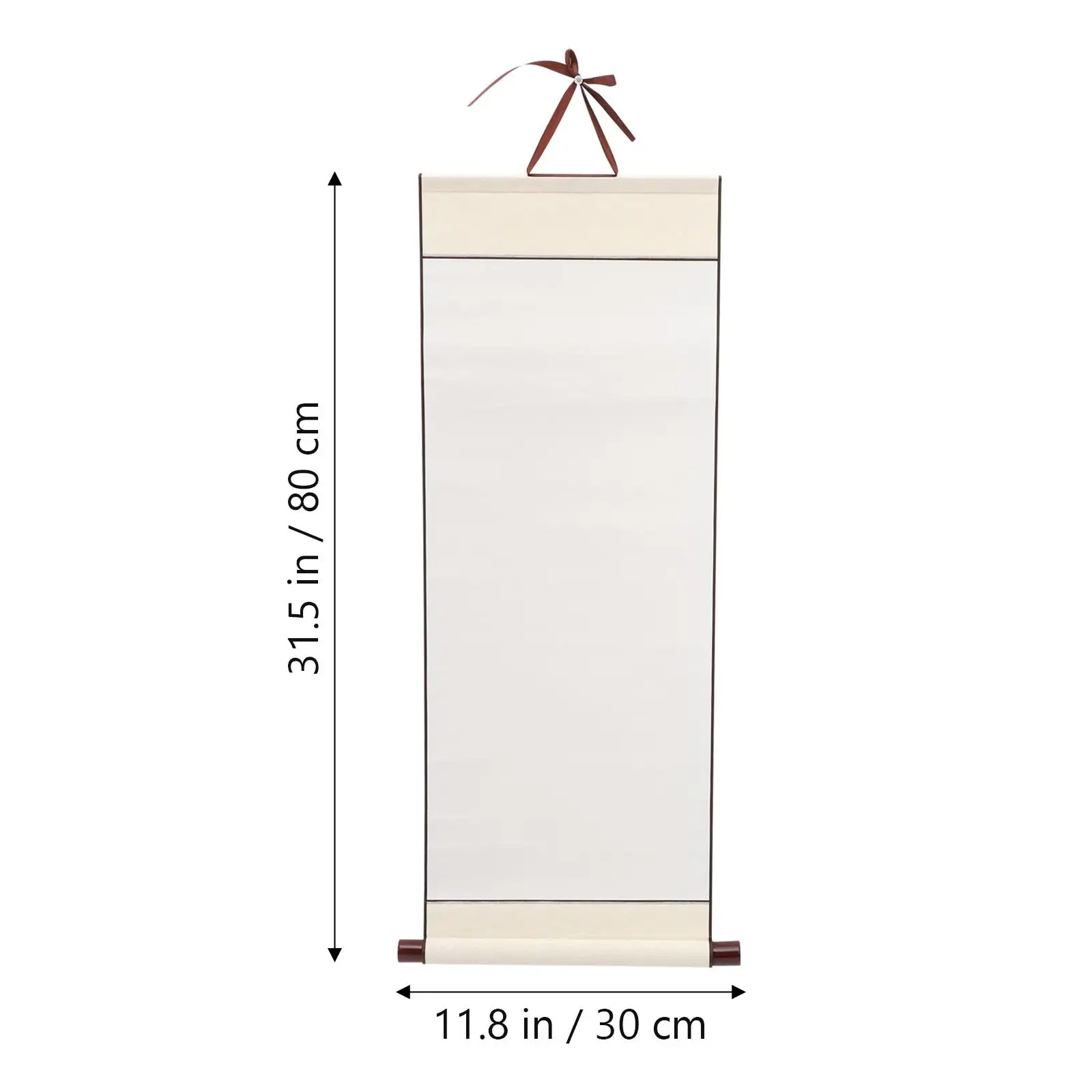 Blank Hanging Scroll 30x80cm Red Gold Simulated Rice Paper Chinese Calligraphy Xuan Paper Wall Decor Compact Size