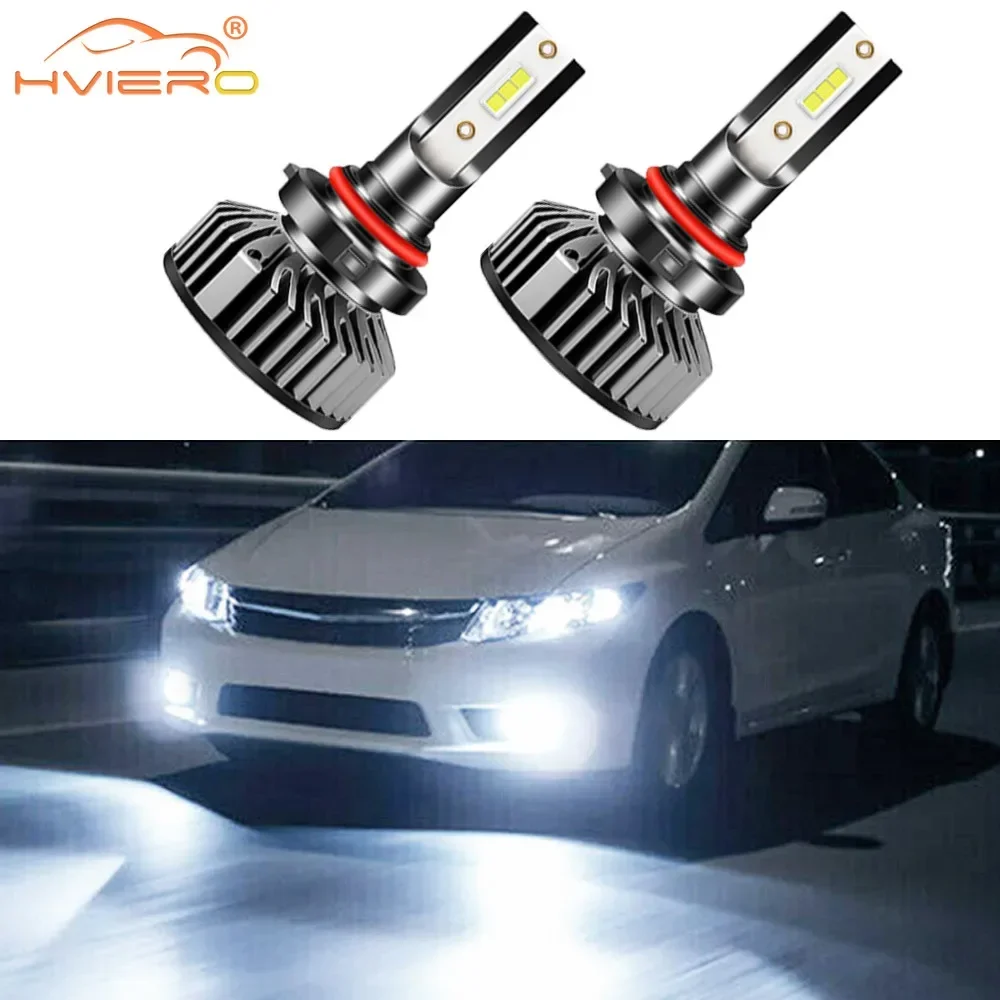 

2X Car Headlight DRL LED CSP Chip Super Bright Auto Lighting Headlamp Fog Light Bulb 9005 9006 H1 H4 H8 72W 8000LM 6500K 12V DC