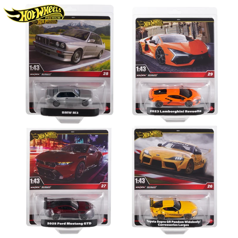

Hot Wheels HMD41 9C9J Toyota Supra/Ford Mustang/BMW M3/Lamborghini 1/43 scale Die-cast Model Car