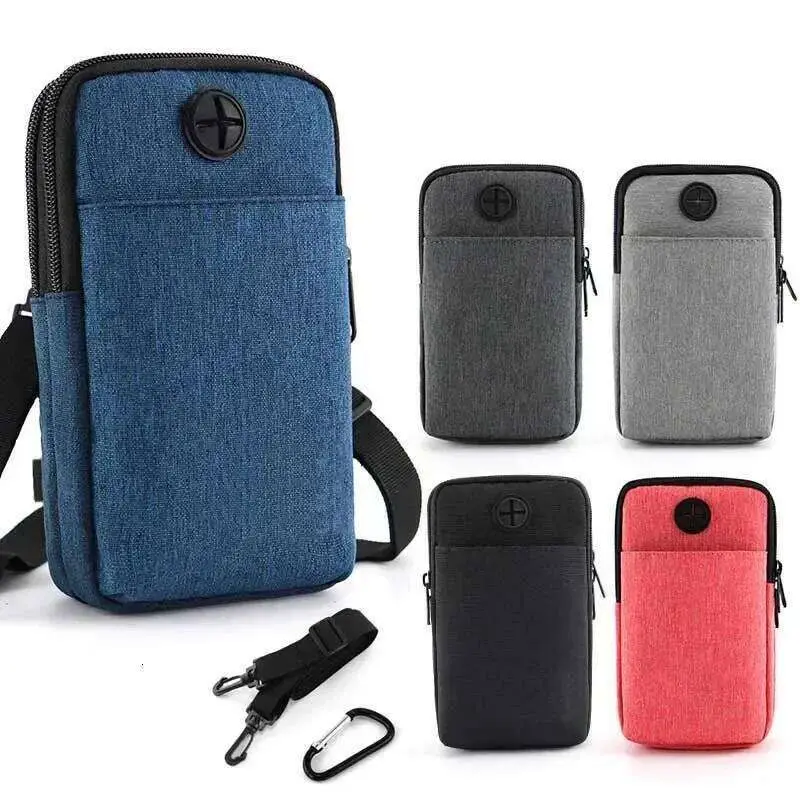 Unisex Outdoor Sports Crossbody Phone Bag Multi-Functional Vertical Oxford Cloth Waist Bag Practical Belt Waist Bag view 2