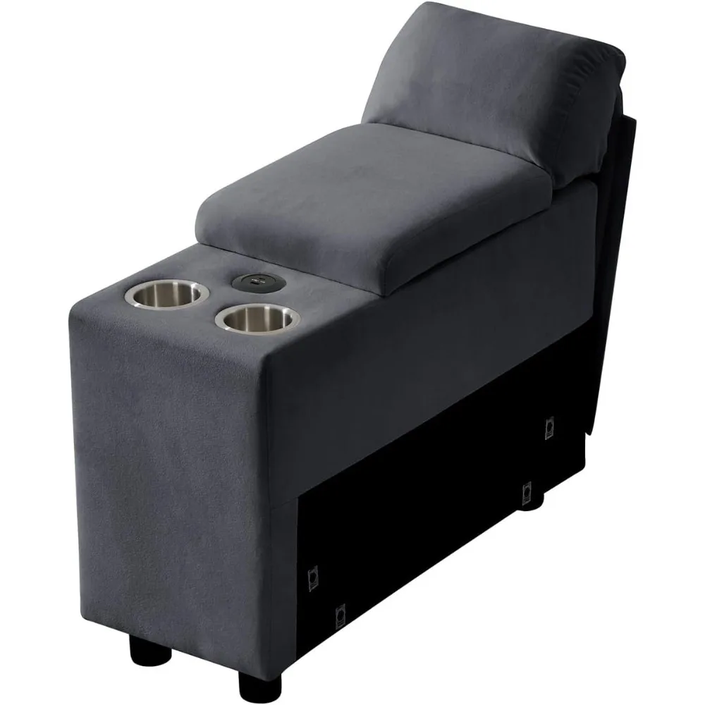 

Модульный секционный диван, центральная консоль, подстаканники, зарядка через USB, основание для хранения книг, облачный диван для гостиной, комбинация своими руками