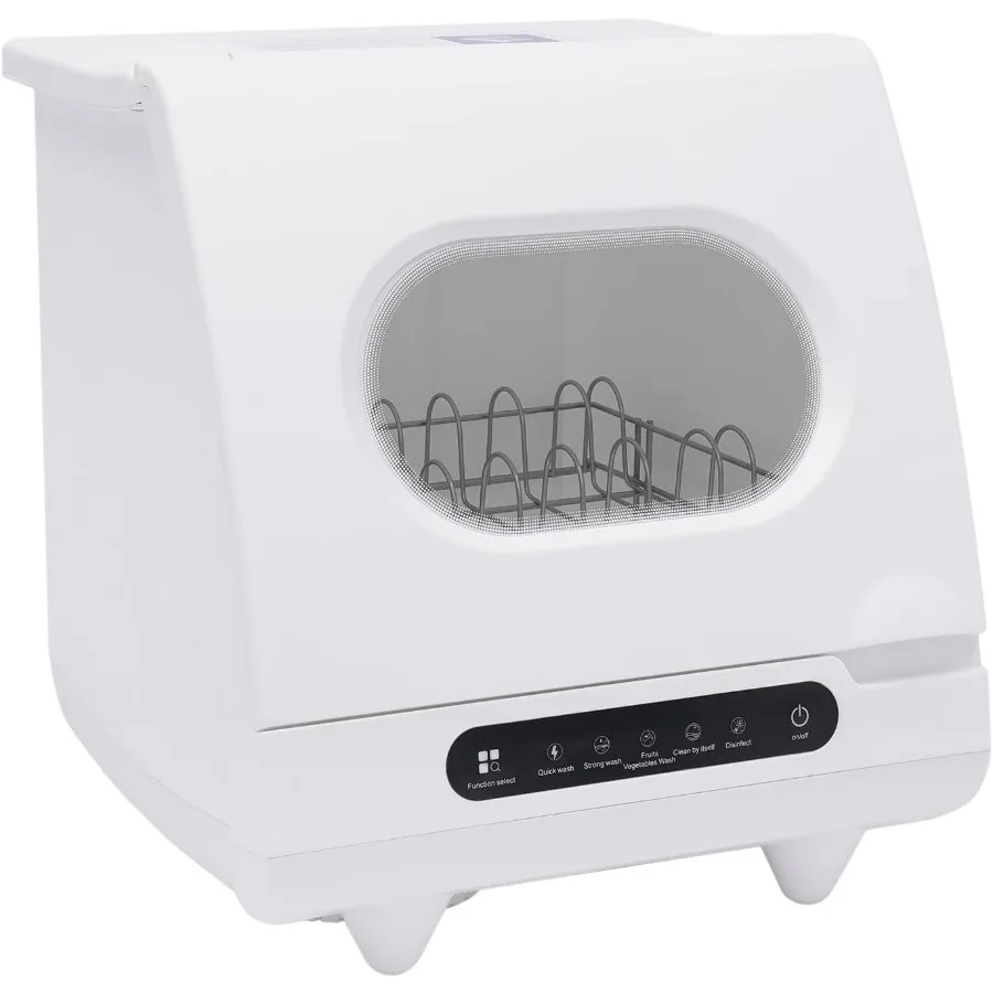 

Portable Countertop Dishwasher 800W Mini Dishwasher with 5 Wash Programs 360 Rotating Spray Compact Automatic Dishwasher in Sta