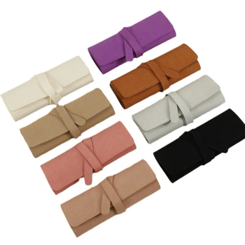 

Portable Jewelry Storage Case for Travel Soft Small Organizers Bag Home Accessory for Rings Necklaces Earrings