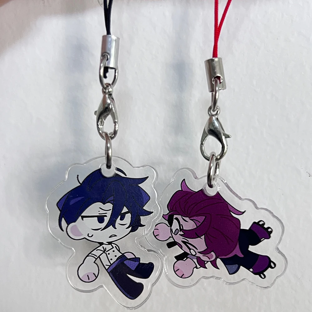 Game Dead Plate Vince Rody Cosplay 2 Pcs/Set Key Chain Rope Phone Chain Keychain Couple Acrylic Keyring Bag Pendant Accessories