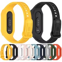 Silicone Strap For Xiaomi Mi Band 10 9 8 7 6 5 Soft Wristband Replacement Bracelet Sports Strap With Frame Case