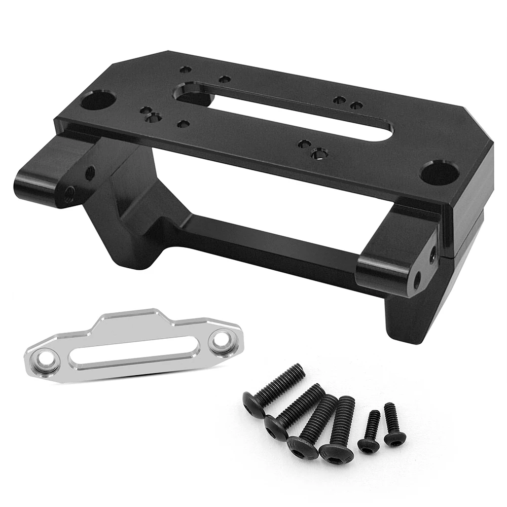 AXSPEED Aluminum Alloy Front Bumper Winch Mount Kit for TRX-4 TRX4 Bronco 1/10 RC Crawler Car Truck Model Upgrade Parts