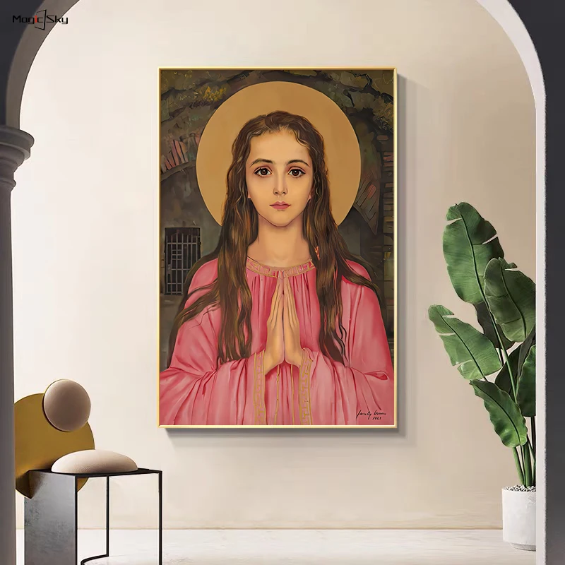 Saint Philomena Decorative Figures Vintage Decor Canvas Painting Wall Art Pictures For The Living Room Decoration Home Interior